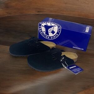 Birkenstock Boston Black Mules & Clogs - Narrow Fit